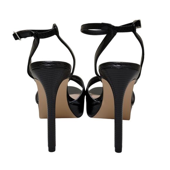 BCBGeneration Women Niada Ankle Strap Platform Sandals Size US 9M Black Lizard - Picture 4 of 6